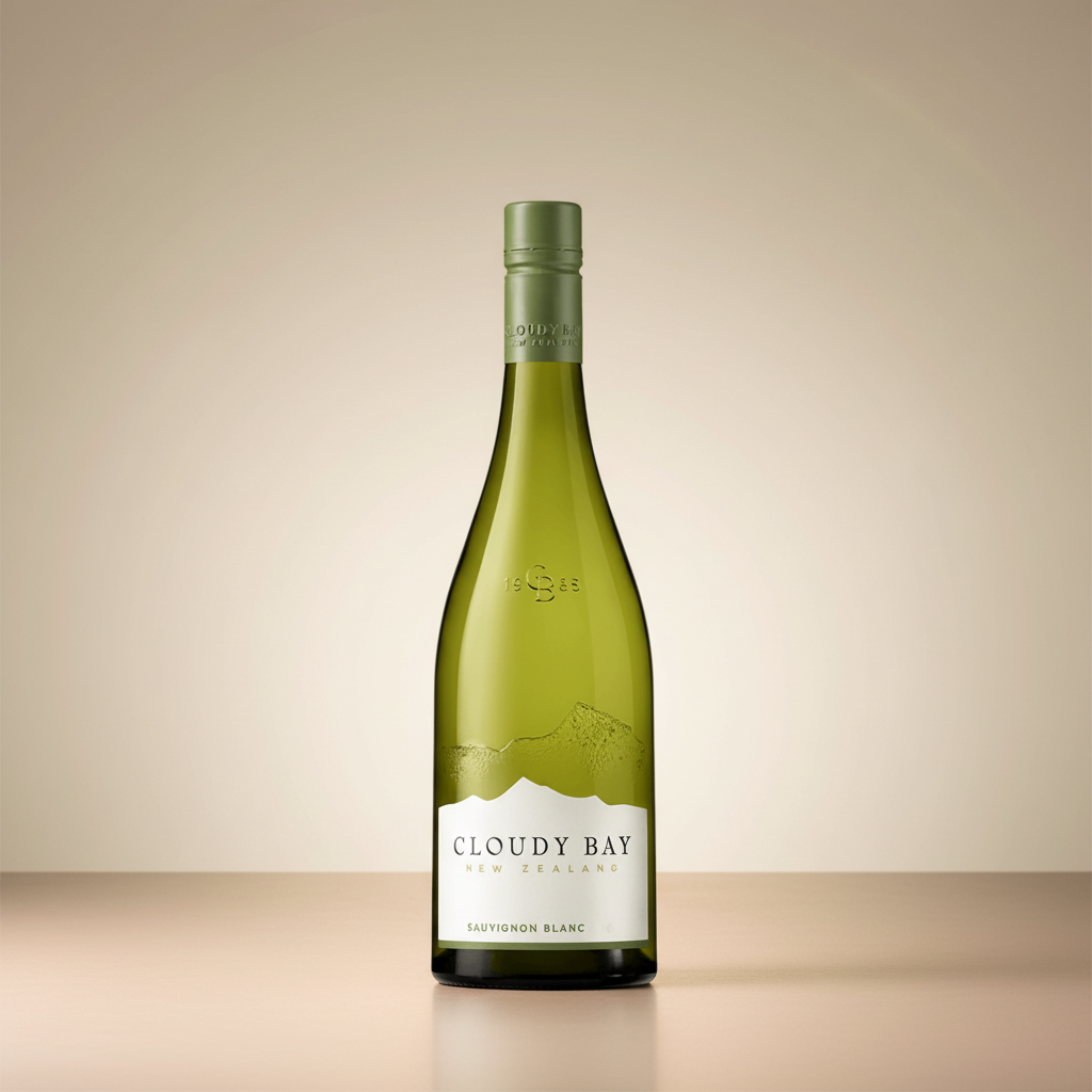 Beautified Cloudy Bay bottle from uploaded reference